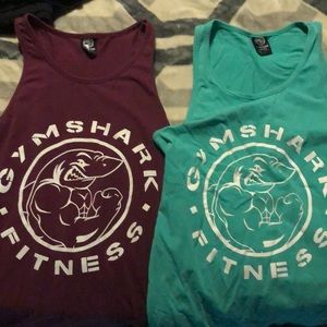 2 gym shark small men’s tank tops
